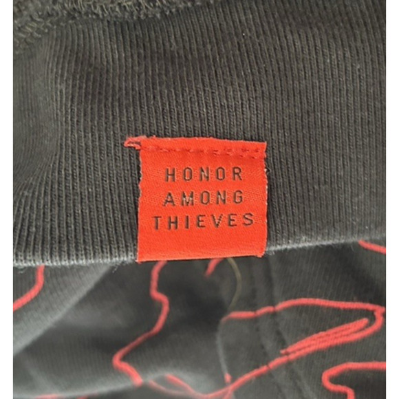 100 Thieves Geography Hoodie Black Red Sweatshirt Gaming Streetwear Size XL EUC - Picture 5 of 8